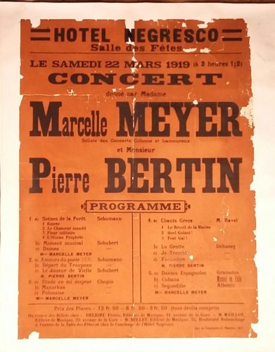 Affiche Negresco 1919