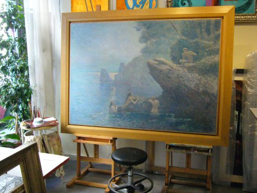 Auburtin, huile sur toile, dégât des eaux